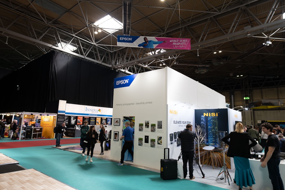 Exhibition stands and vendor display areas showing participation planning